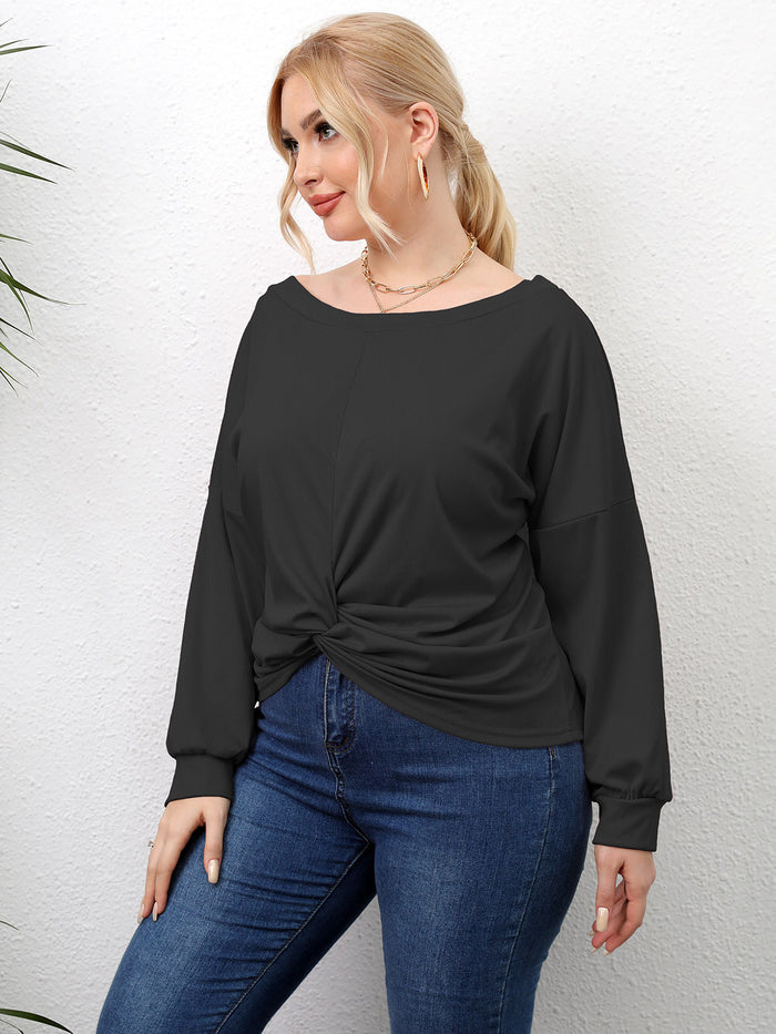 Plus Size Twisted T-Shirt for Women - Tops