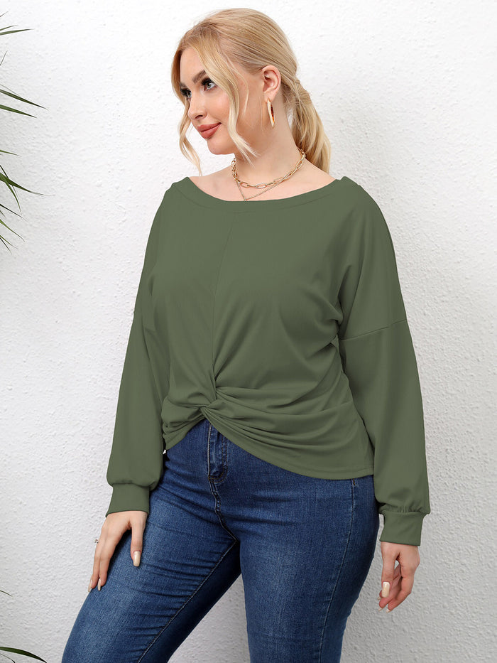 Plus Size Twisted T-Shirt for Women - Tops