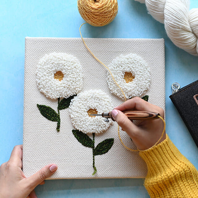 Pre-Stretched Punch Needle Fabric Frames