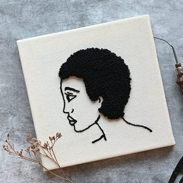 Pre-Stretched Punch Needle Fabric Frames