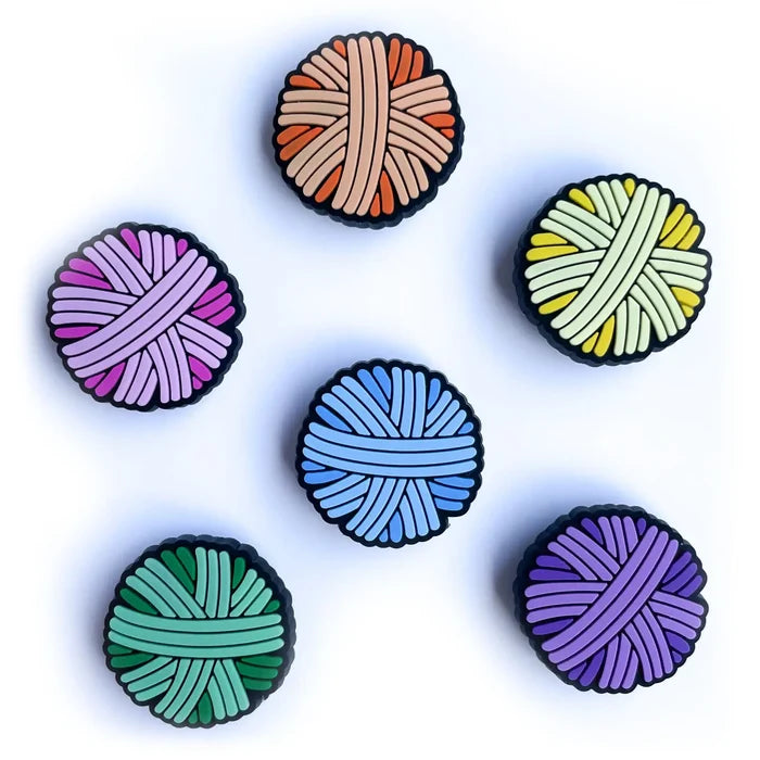 Rainbow Yarn Ball Shoe Charm Set