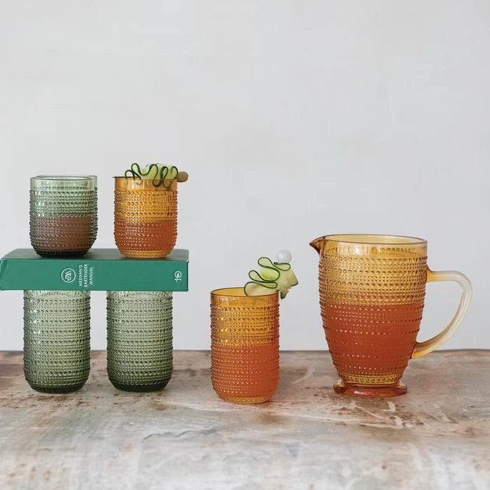 Raised Dots Drinking Glass
