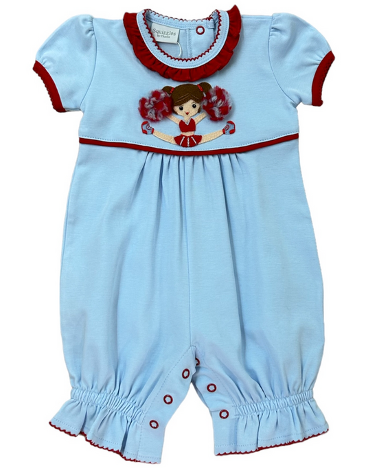 Red and powder blue Cheerleader