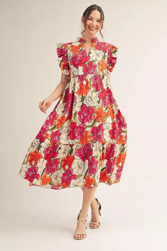 Red/Pink Mix Midi