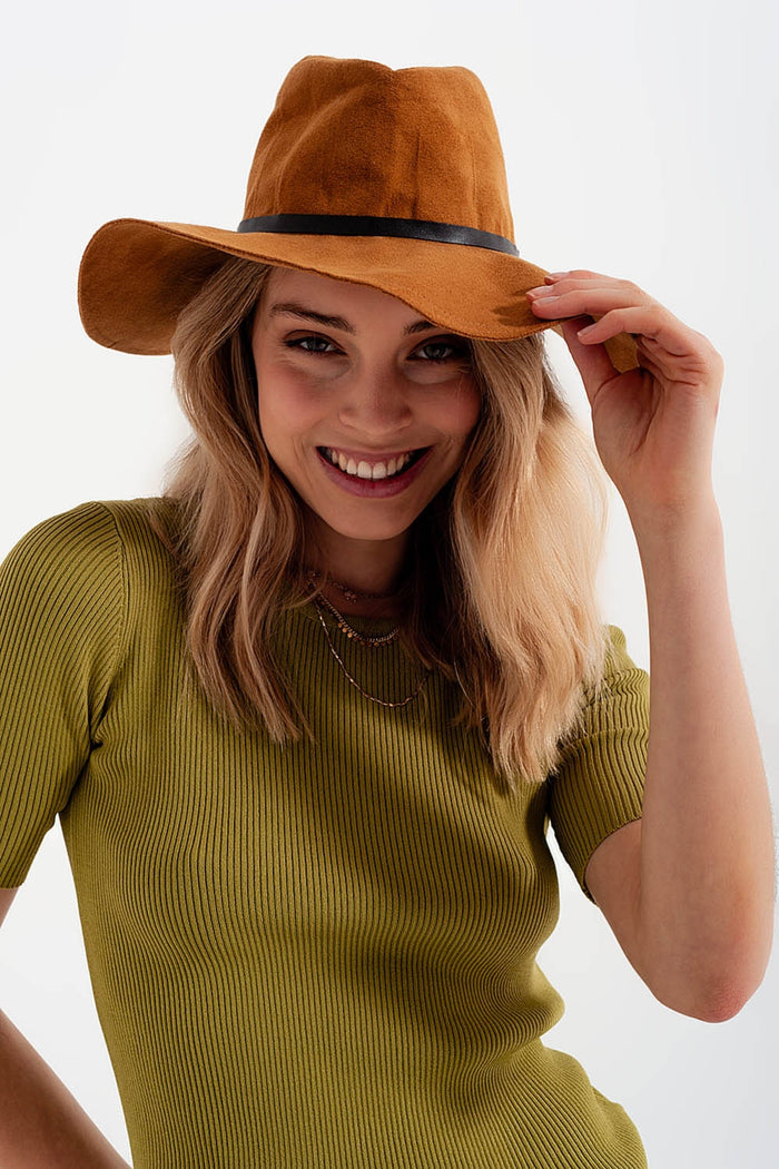 Rib knitted sweater with tie back in green