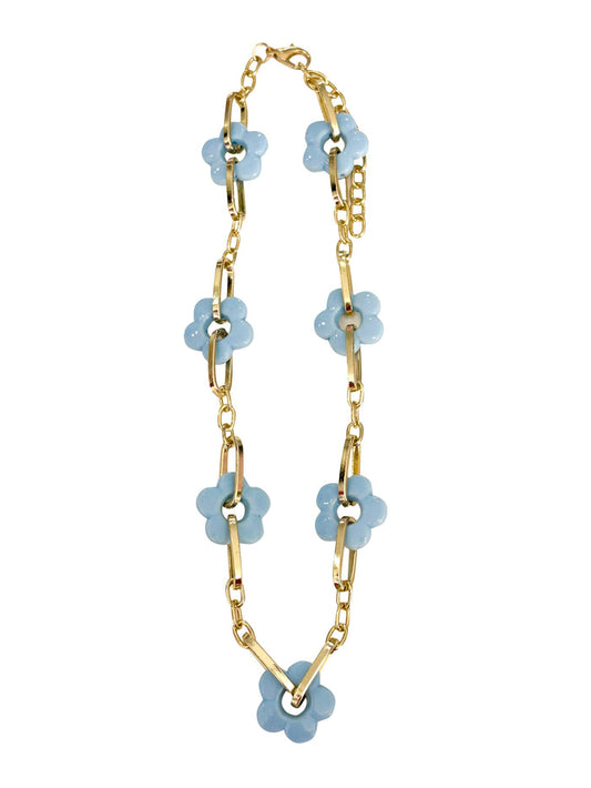 Rocco Blue Flower Accent Necklace