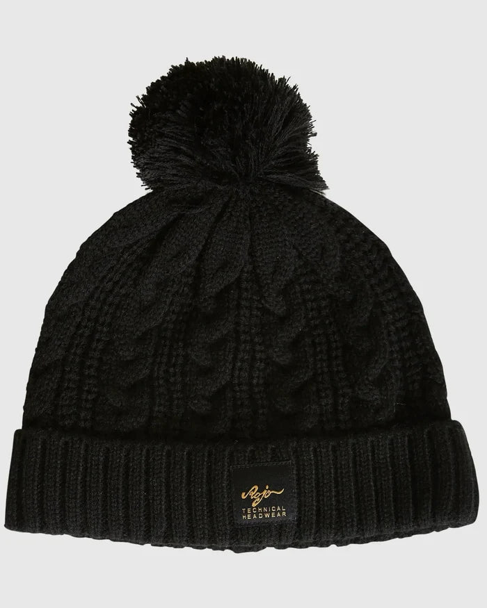 ROJO BLACK Rojo Turn Up Beanie