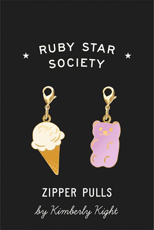 Ruby Star Society Enamel Zipper Pulls