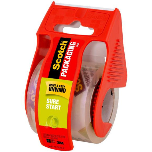 Scotch Sure Start Shipping Packaging Tape W/Dispenser
