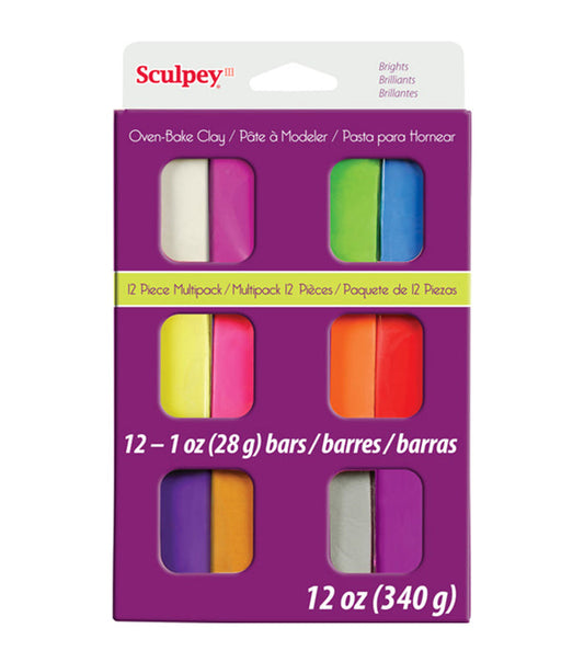 Sculpey III Polymer Clay Brights Multipack - 1 oz. - 12 pk.