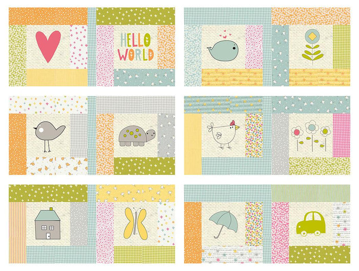 Shine Quilt & Hello World Kid's Book Project Panel