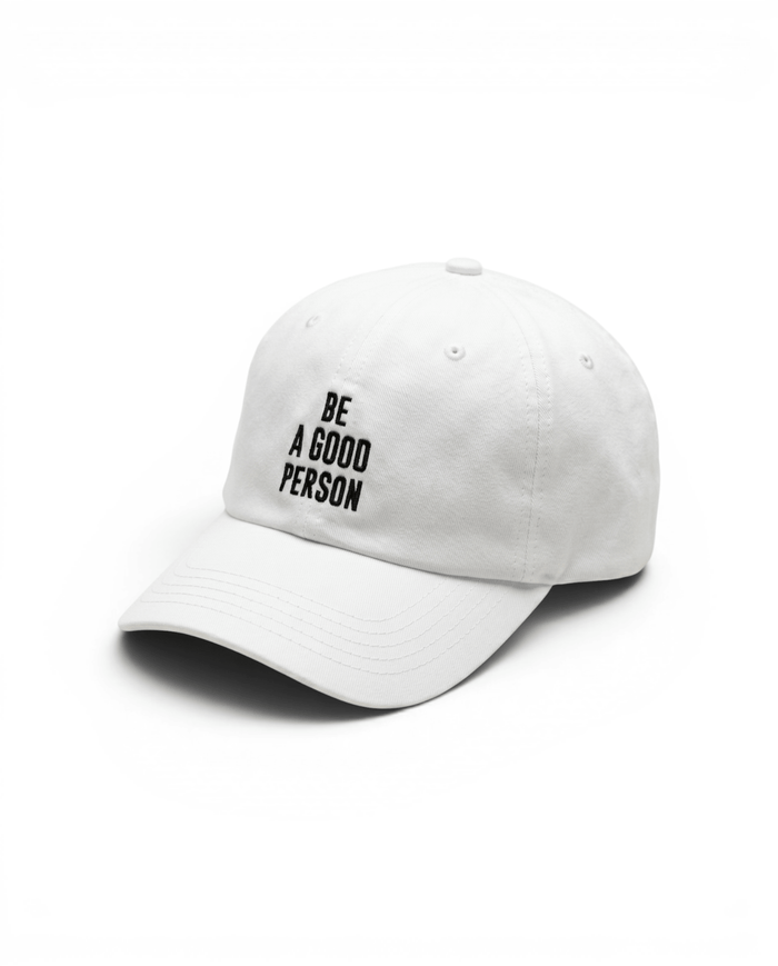 Signature Embroidered Dad Hat - White