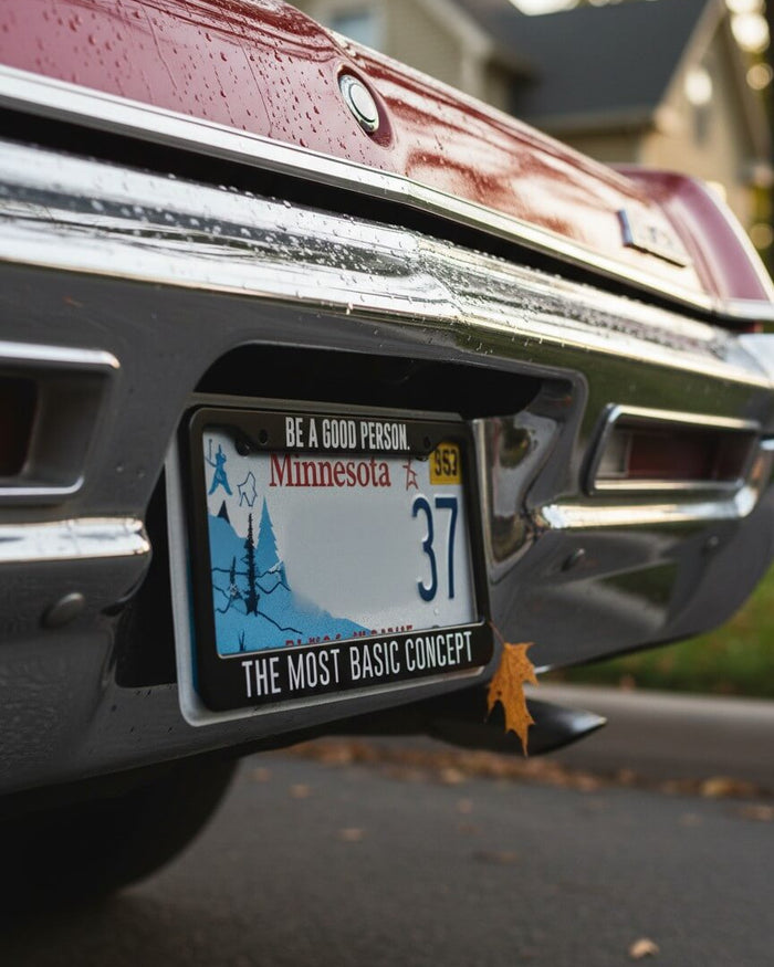 Signature License Plate Cover - Black