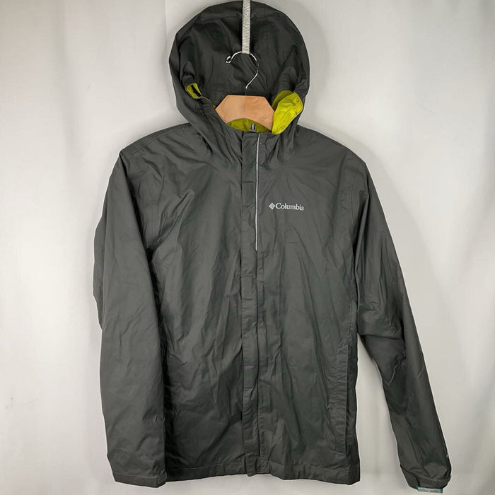 Size 14-16: Columbia Grey/Green Rain Coat