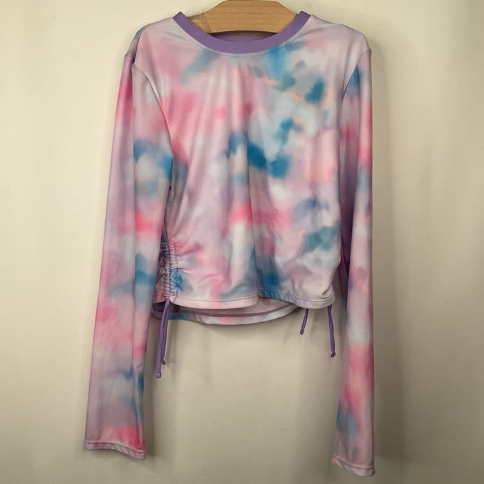 Size 16: Wallflower White/Pink/Purple Tie Dye Swim Shirt