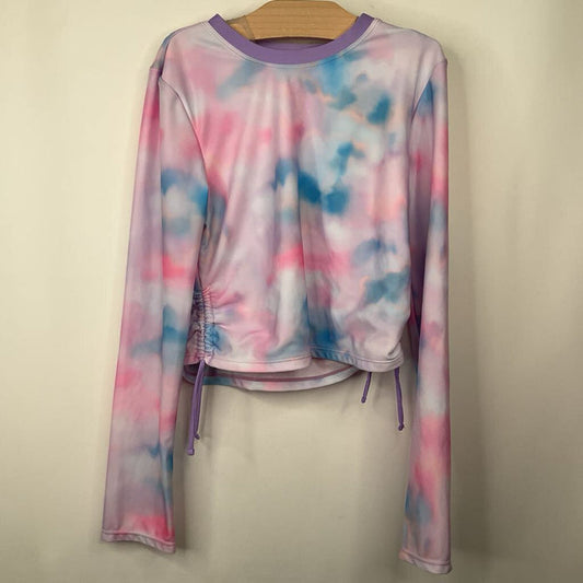 Size 16: Wallflower White/Pink/Purple Tie Dye Swim Shirt