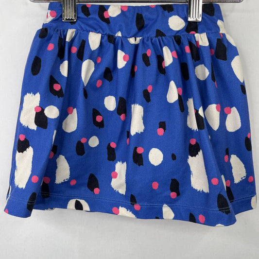 Size 3 (90): Hanna Andersson Blue White/Pink/Black Spotted Skort