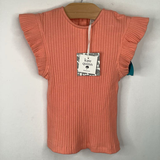 Size 3: Kate Quinn Orange Ruffled T-Shirt -NEW w/Tags