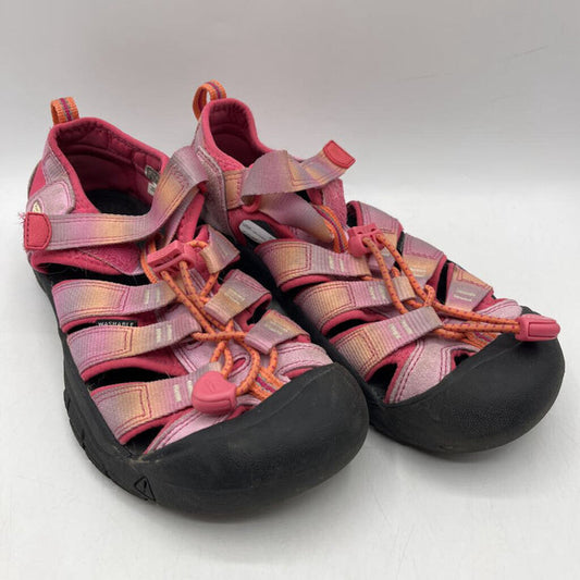 Size 3Y: Keen Pink Toggle/Velcro Strap Sandals
