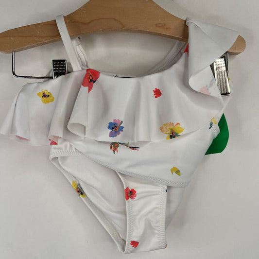 Size 4-5: Gap White/Colorful Floral 2pc Swimsuit