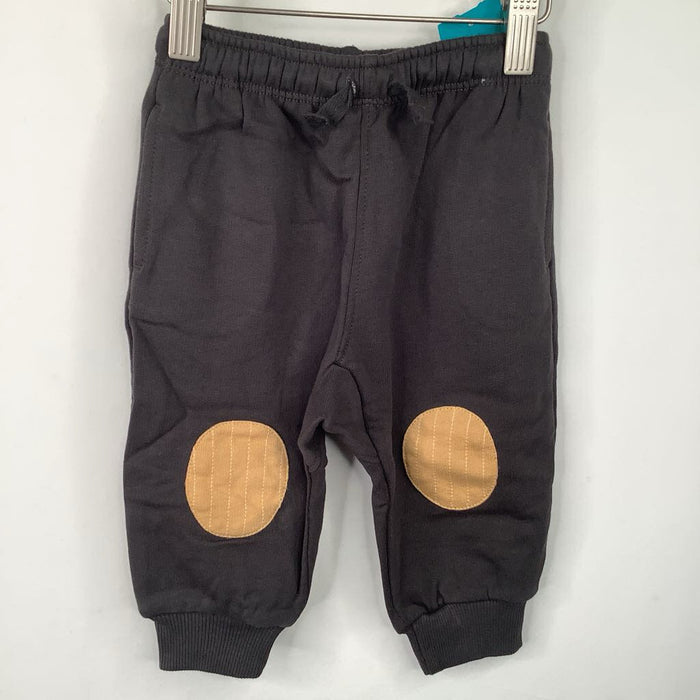 Size 6-12m (70): Hanna Andersson Grey Patch Knee Sweatpants