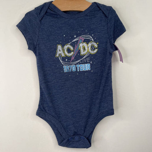 Size 6-12m: AC/DC Blue Onesie
