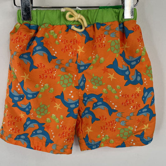 Size 6m: Baby Essentials Orange Sea Theme Swim Trunks