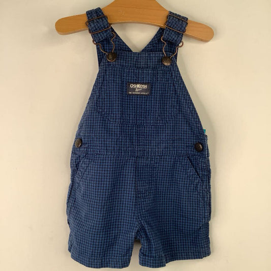 Size 6m: OshKosh B'Gosh Blue Checkered Shortalls