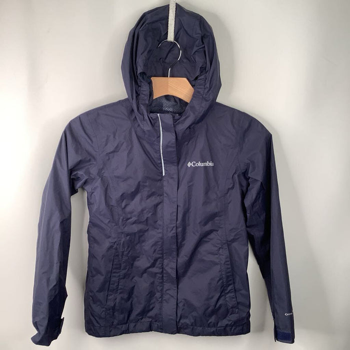 Size 7-8: Columbia Dark Blue Zip Up Rain Jacket