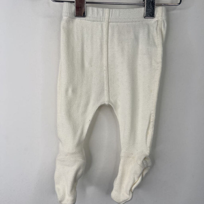 Size NB: Hanna Andersson White Leggings