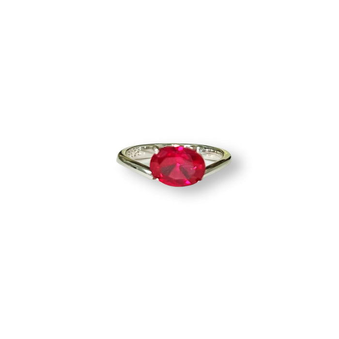 SOLITAIRE WAVE PINKY RING - BIRTHSTONE
