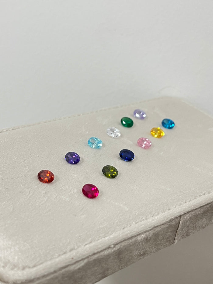 SOLITAIRE WAVE PINKY RING - BIRTHSTONE
