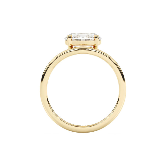 SOLITAIRE WAVE PINKY RING