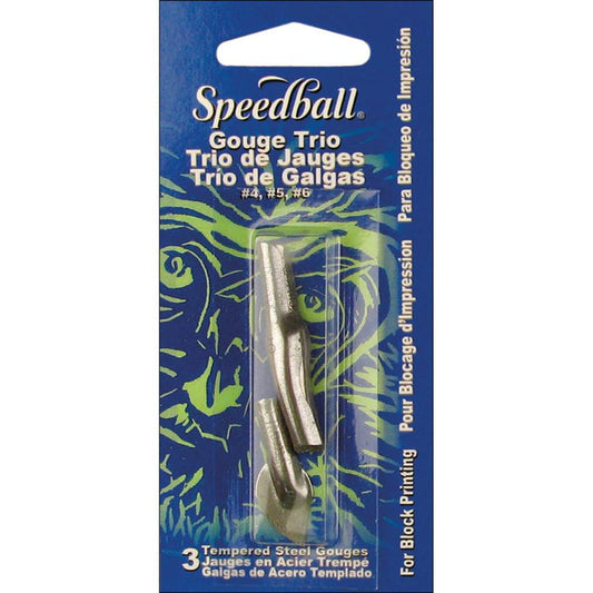 Speedball Lino Cutter Blades - Gouge Trio (#4, 5, 6)