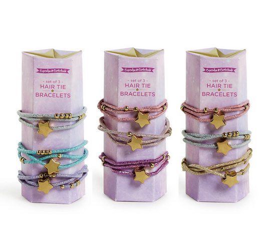 star metallic elastic hair ties/bracelets