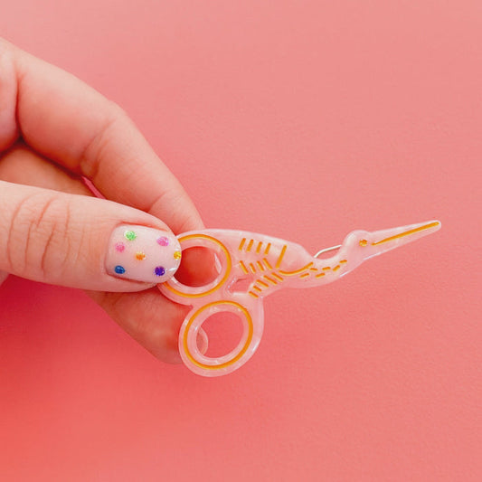 Stork Scissors Hair Clip: Sarah's Signature Pink Edition