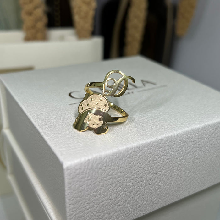 Strawberry Initial Ring