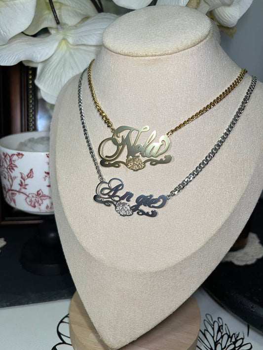 Strawberry Name Necklace