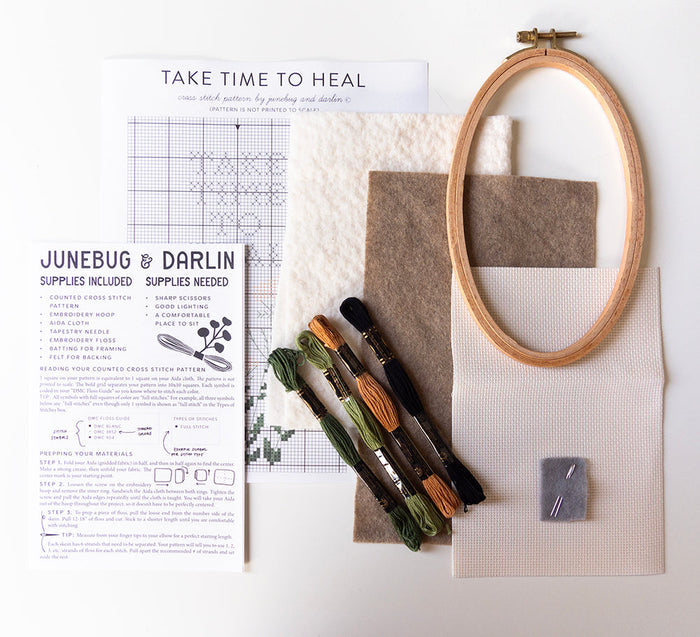 Take Time to Heal Cross Stitch Kit