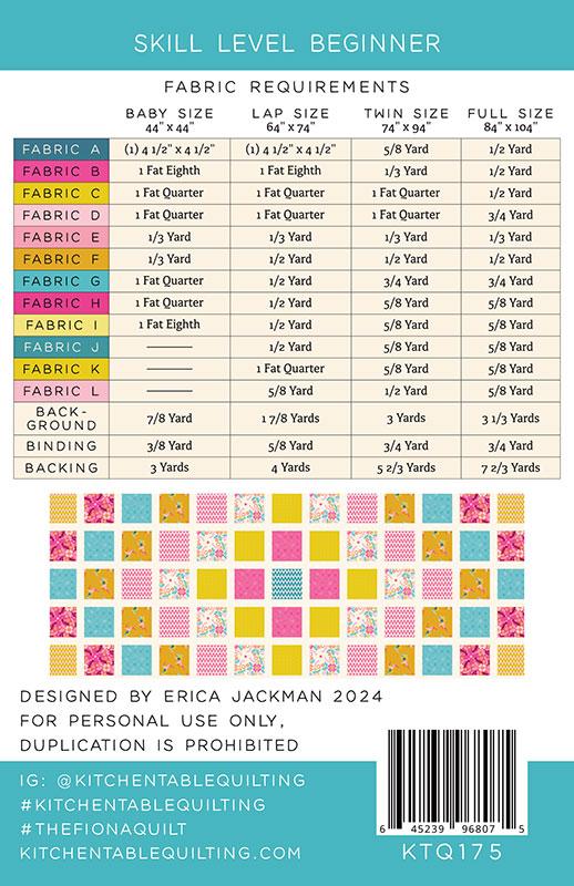 The Fiona Quilt Pattern