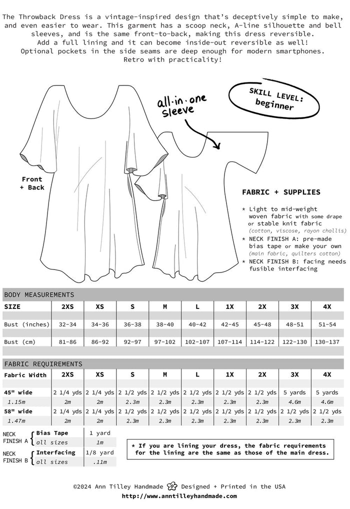 Throwback Dress Pattern