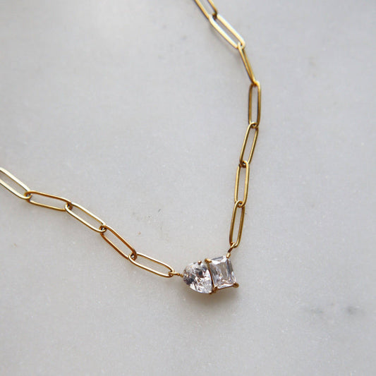 Toi et Moi Paperclip Necklace