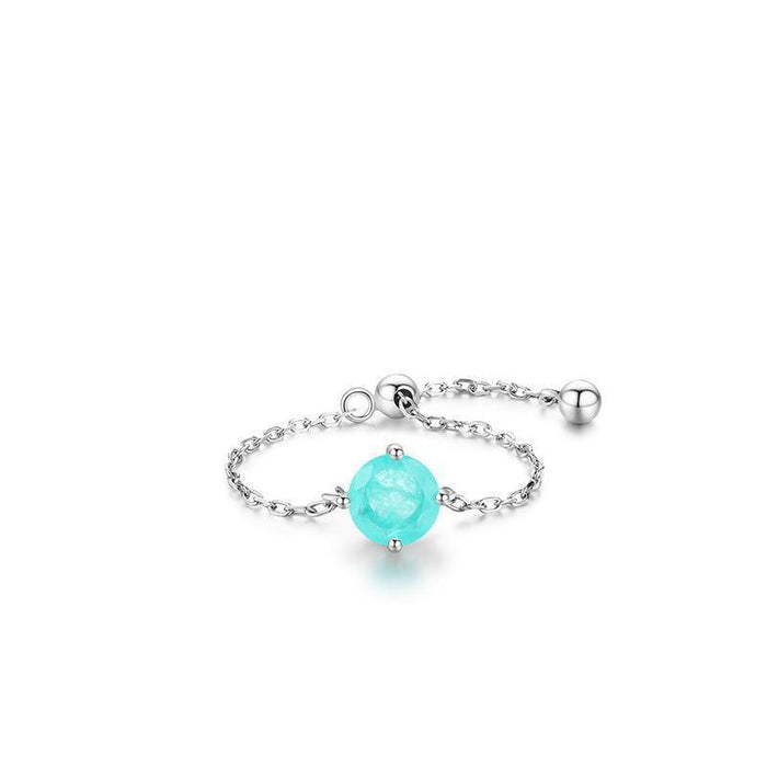 Tourmaline Adjustable Chain Ring - camillaboutiqueshop