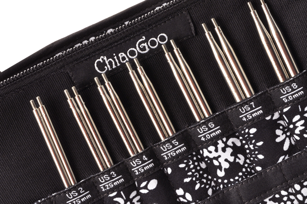 Twist Interchangeable Stainless Steel Knitting Needles - 5" Small Half Set