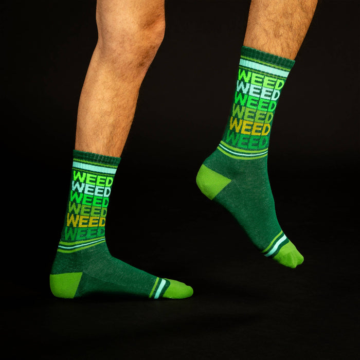Weed Gym Crew Socks