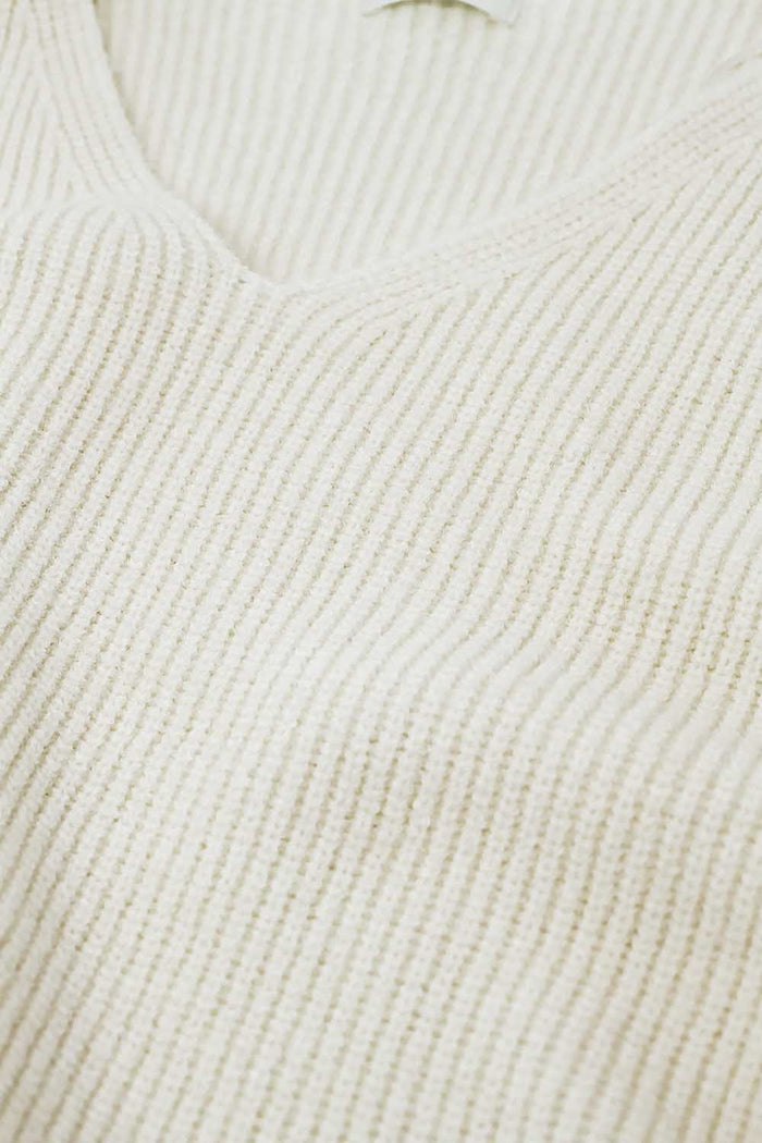 White over sized knit sweater