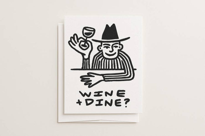 Wine + Dine? - Blank Card