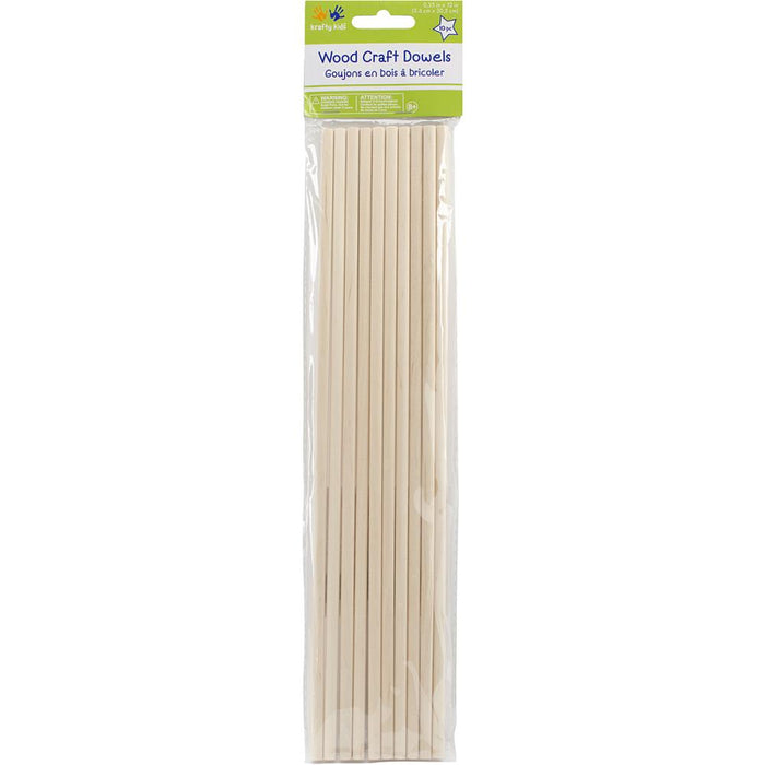 Wood Craft Dowels 1/4" x 12"