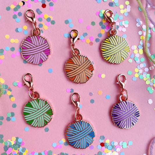 Yarn Ball Charm Stitch Markers