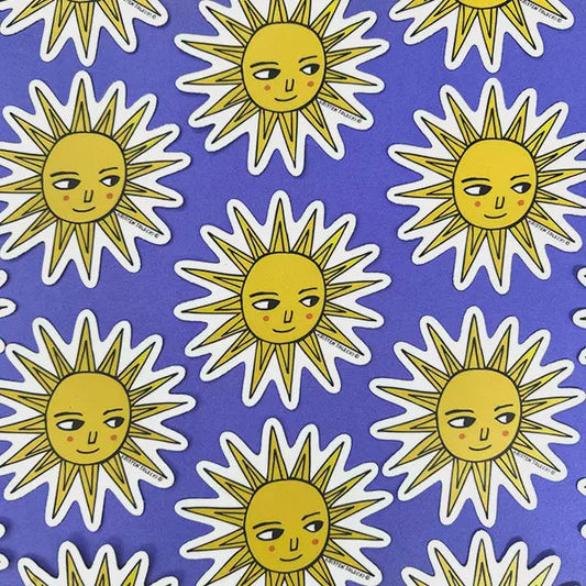 Yellow Sun "Shine On" Sticker